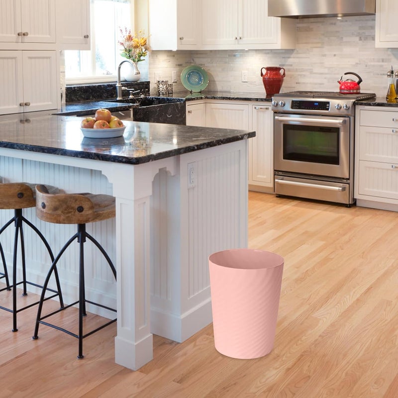 VKPLITE Small Plastic Trash Can - 1.8 Gallon - Pink - Wastebasket Garbage Can Container - Image 3